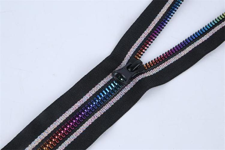 Factory Direct Custom Diamond Clothing Bags Resin Zipper Rubber Teeth Zipper Closure