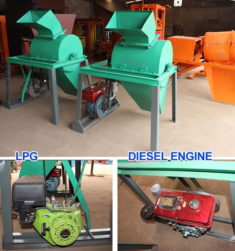 Diesel type Complete Production Line, lab soil grinder/crusher