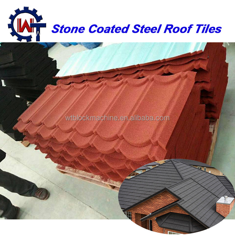 Colorful sand coated metal roof tiles prices color roof philippines