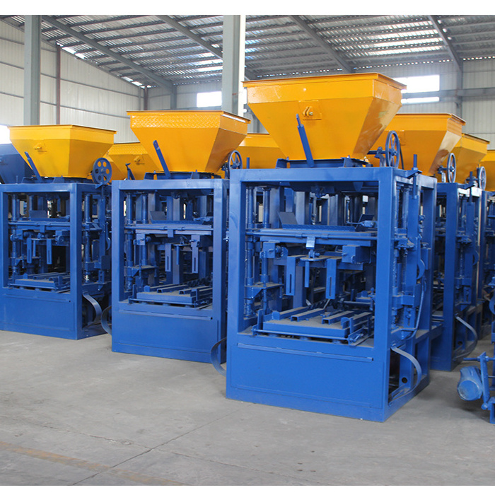 QT4-24 semi automatic brick making machine cement bricks machinery concrete block molding machine