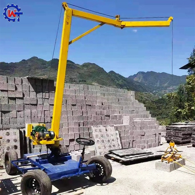 Manual lifting block clamp brick colletcing machine for concrete hollow block paver brick