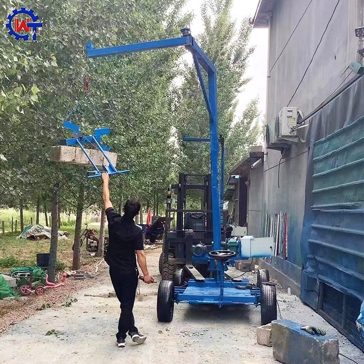 Manual lifting block clamp brick colletcing machine for concrete hollow block paver brick