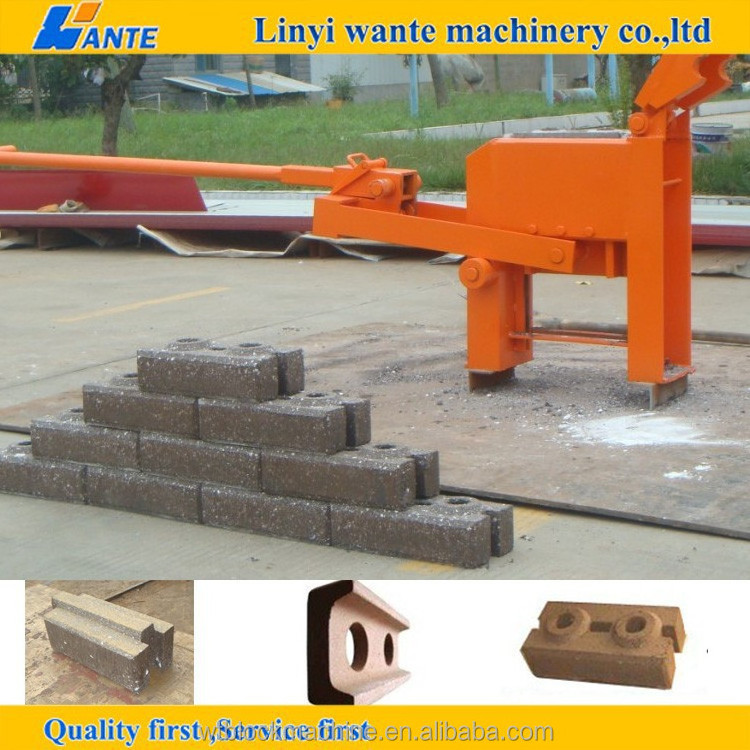 WT1-40 small scale industries machines surpass 2000 manual brick making machine interlock clay brick making machine south africa