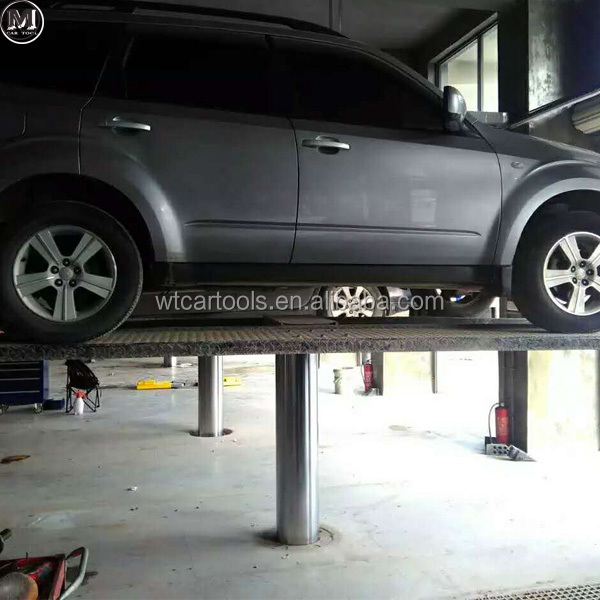 Hydraulic ground hidden design single post car lift