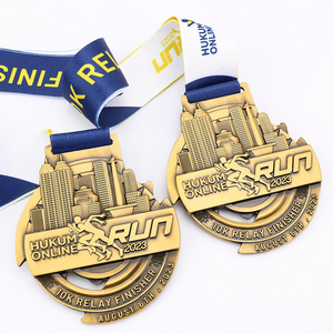 Manufacturer Design Custom 5K 10K 21K Finish Marathon Running Enamel Sport Medals with Metal Trophies Plaques