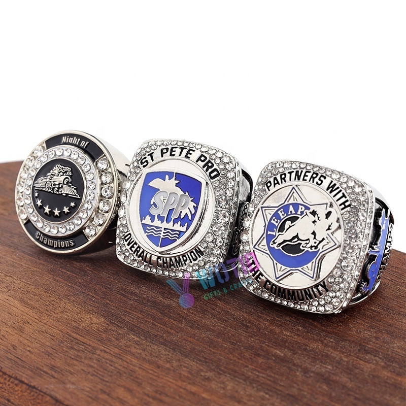 Manufacturer Custom Logo Basketball Baseball Football Softball Hockey Award Sports Championship Rings