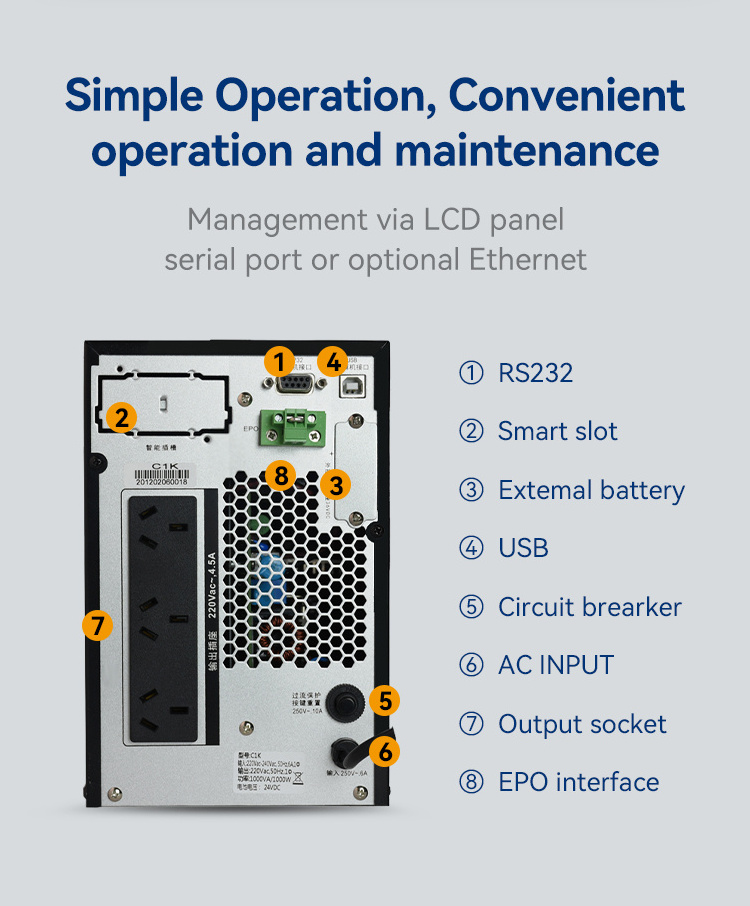 Online Single Phase UPS 110V 220V 1000VA 3000VA 1KVA 2KVA 3KVA 4KVA 5KVA 6KVA 10KVA Computer UPS Backup Power Supply For Home