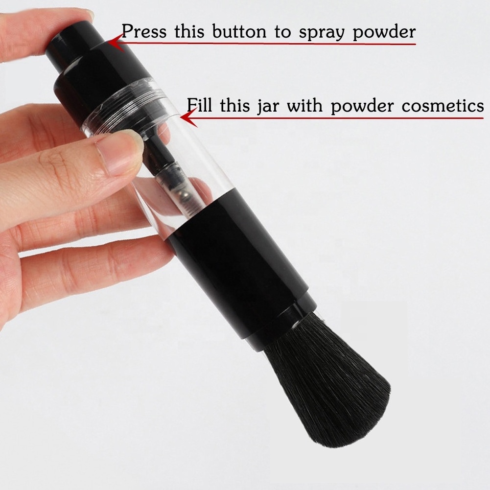 Refillable Makeup Brush with Powder Spray Bottle Brush Applicator for Loose Powder, Blush, Talcum, Powder Cosmetic