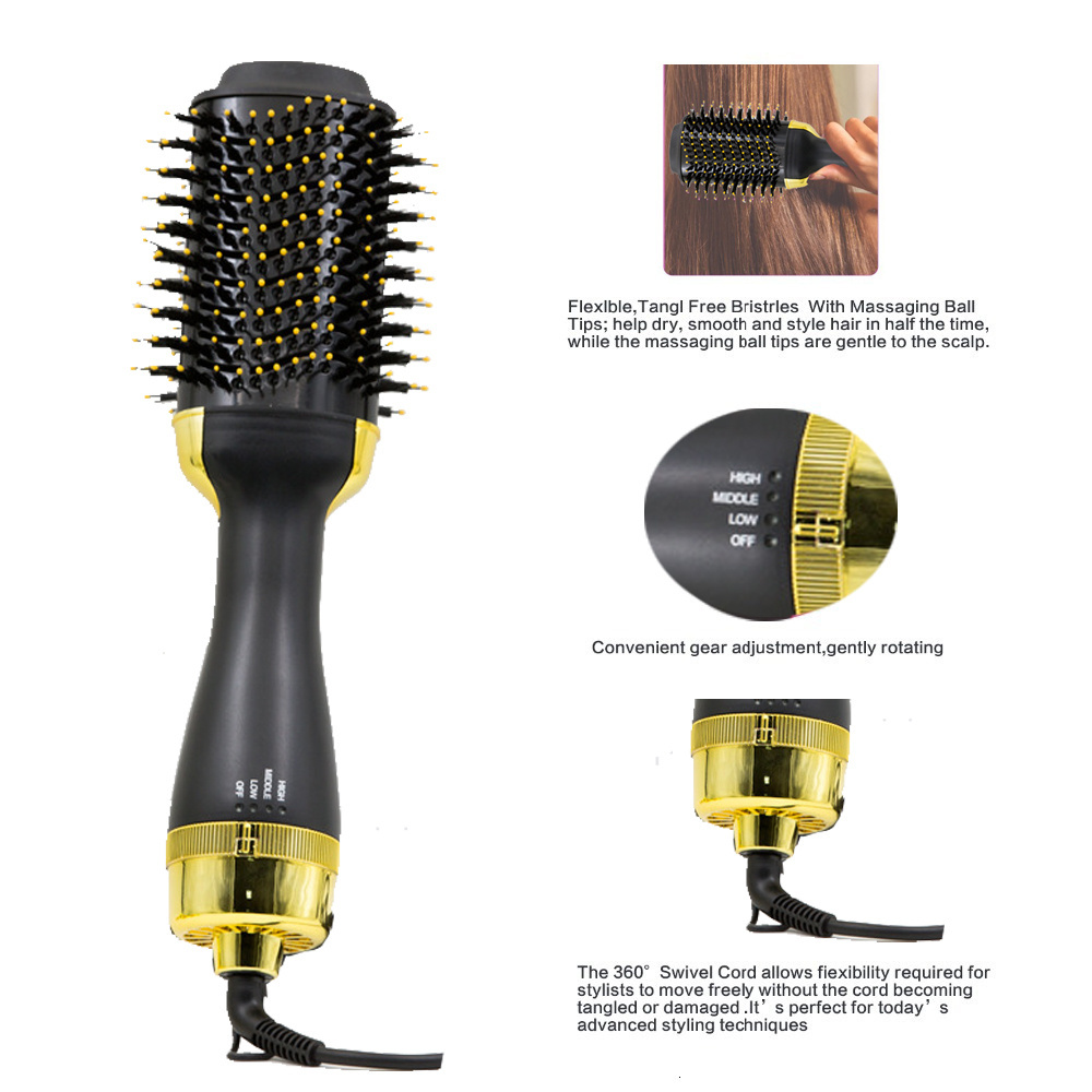 1000W One-Step Hair Dryer and Styler  Hair Dryer and Styler Hot Air Brush Styler | Detangle, Dry, and Smooth Hair