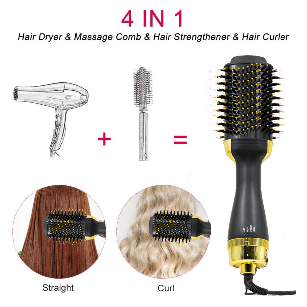 1000W One-Step Hair Dryer and Styler  Hair Dryer and Styler Hot Air Brush Styler | Detangle, Dry, and Smooth Hair