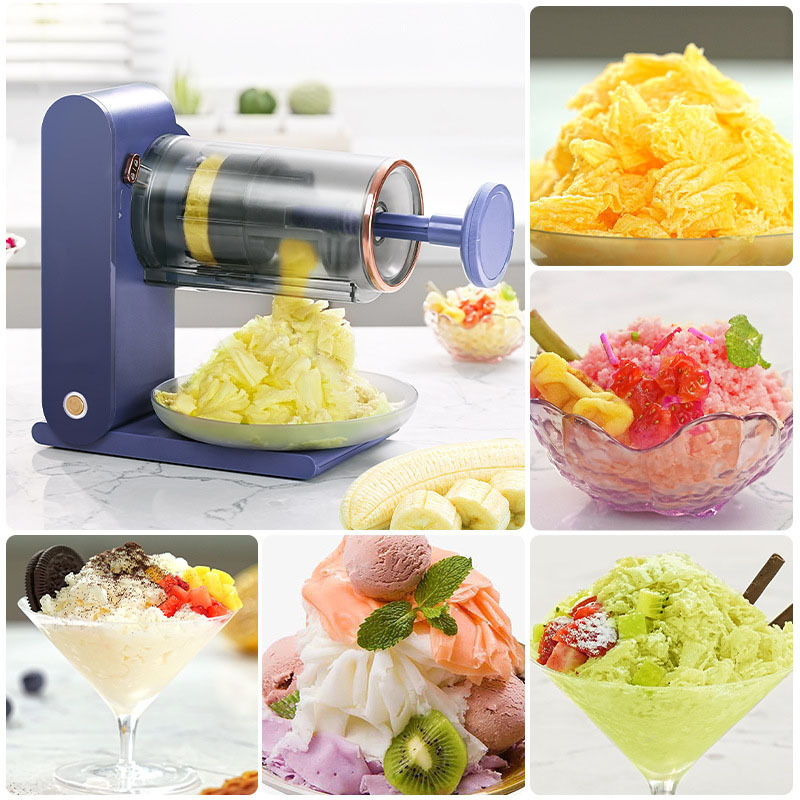 Smoothie Machine DIY Rechargeable Snowflake Ice Shaver Slushy Drinks Dessert Maker Fruit Mein Mein Ice Maker Ice Cream Machine