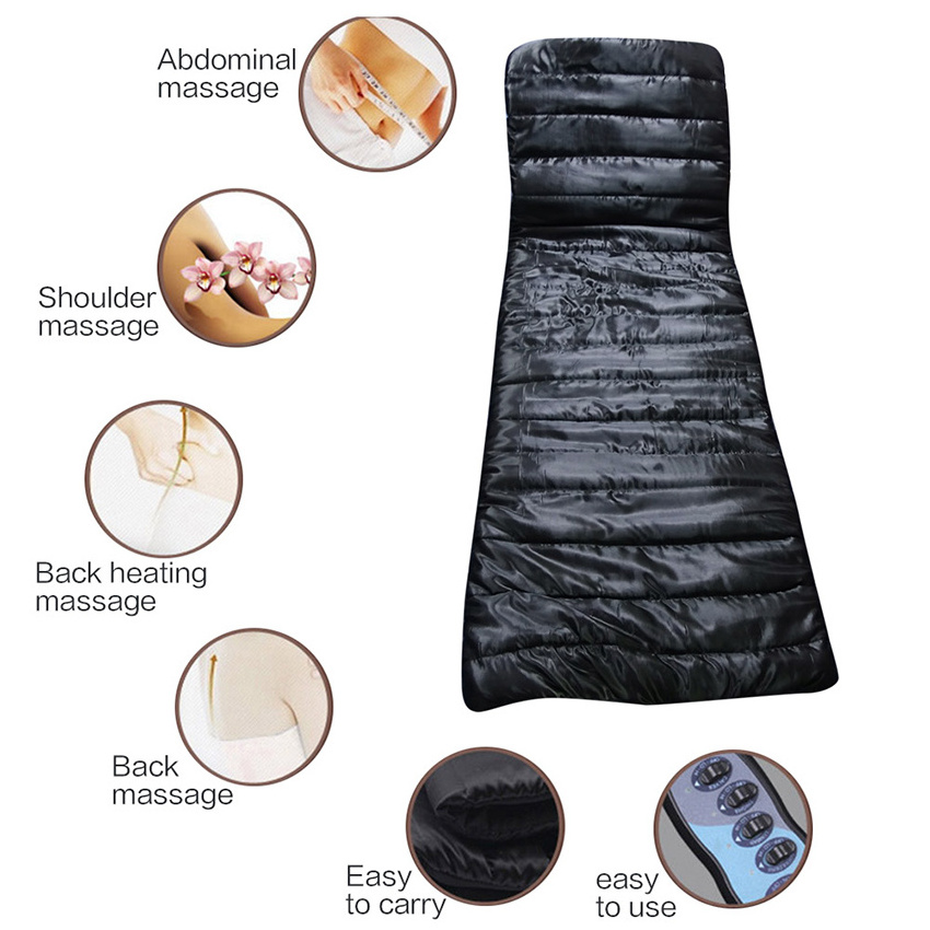 Full Body Massage Vibrating Mat with Heat Shiatsu Neck Massager - Warming Bed Vibrating Pad Cushion Relieves Shoulder Pain