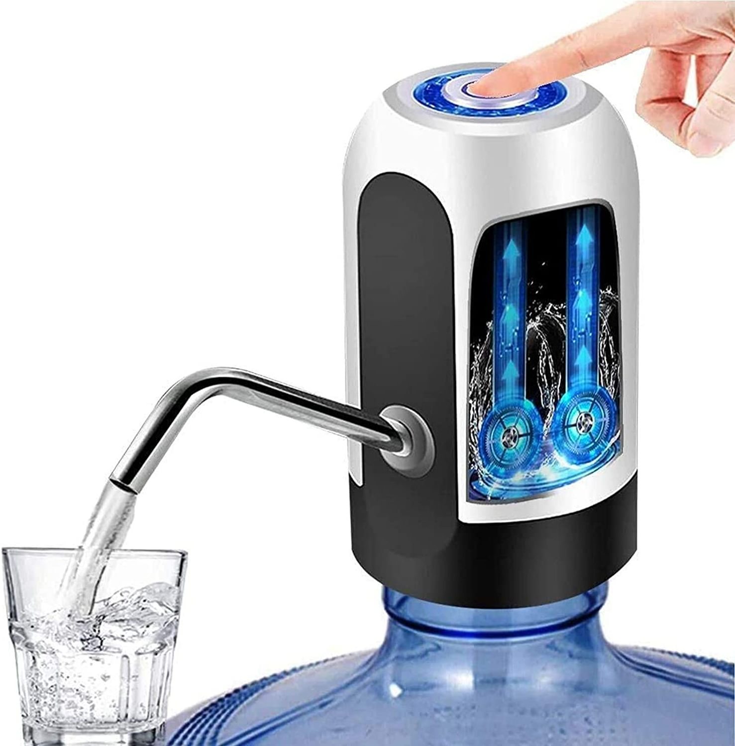 USB Portable Electric Automatic Water Dispenser for Universal 5 Gallon Desktop White Plastic Dispenser Cold Plastic Flooring