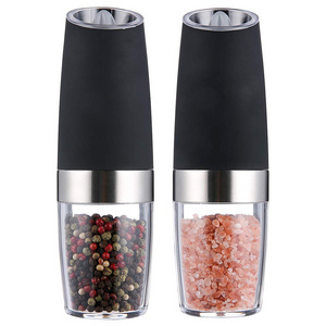 Electric Automatic Pepper and Salt Grinders Stainless Steel Gravity Herb Spice Mill Adjustable Coarseness Kitchen Tools