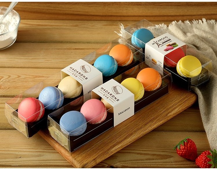 Custom Transparent PET Plastic Macaron Blister Packaging Box