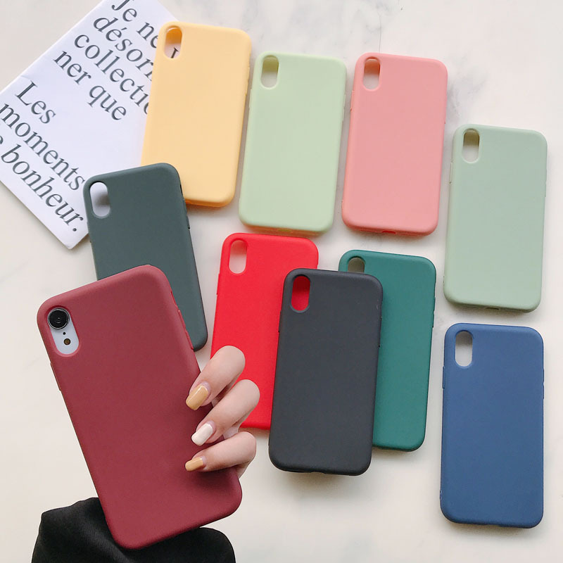 Soft Candy Luxury Silicone Phone Case Mobile cover for iPhone 13 12 11 Pro Max mini XR XS X 6 6S 7 8 Plus