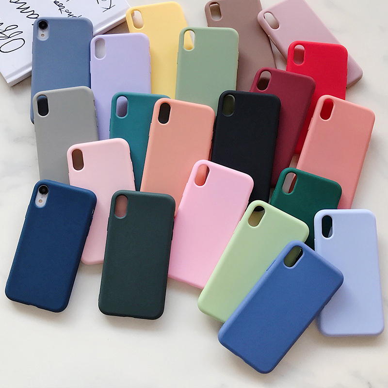 Soft Candy Luxury Silicone Phone Case Mobile cover for iPhone 13 12 11 Pro Max mini XR XS X 6 6S 7 8 Plus