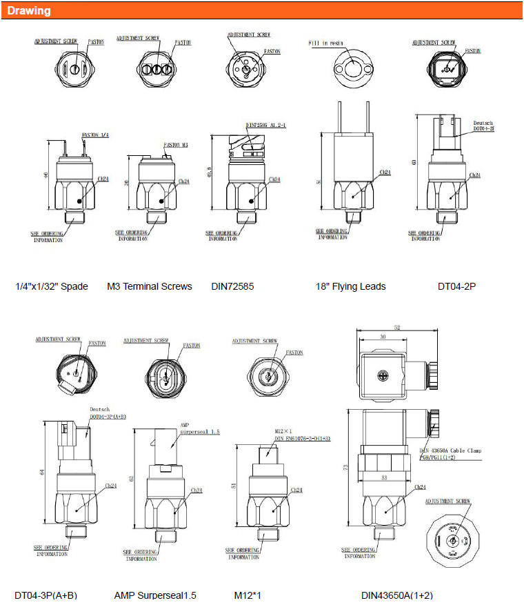 WTsensor Factory Price Automotive Industrial Adjustable Pressure Switch High Pressure Switches For Air Gas Oil Water Pump