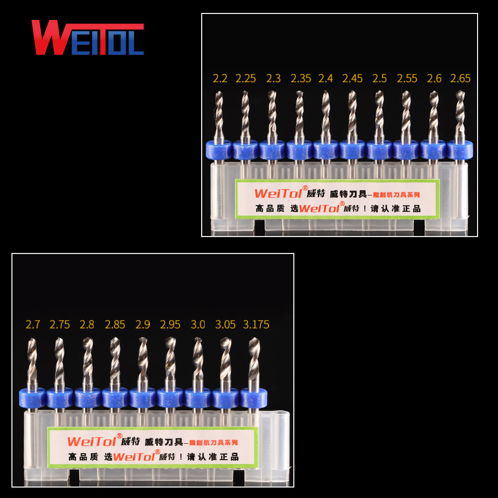 hot sell titanium coating pcb drill bit for aluminum plant/ Carbide CNC Router Bits