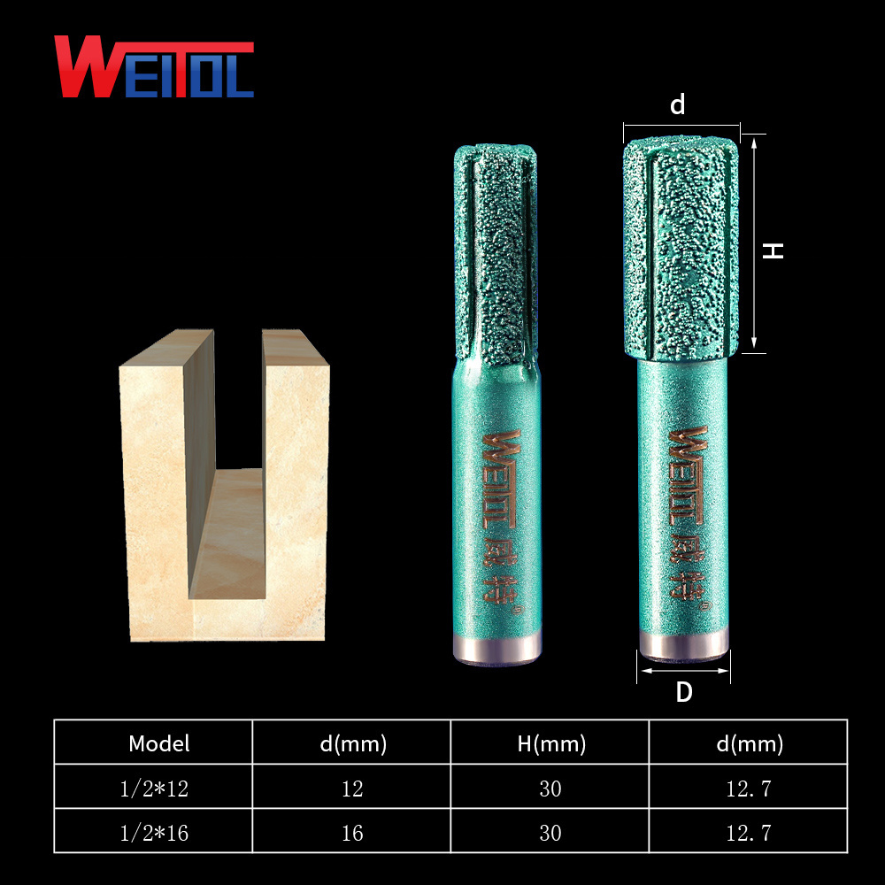 Stone CNC router bit Electroplate Diamond Special Moulding Bit diamond flat groove cutter