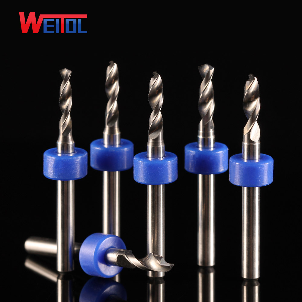 hot sell titanium coating pcb drill bit for aluminum plant/ Carbide CNC Router Bits