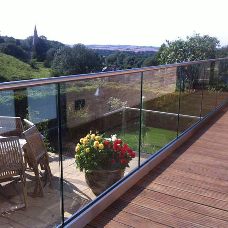 new terrace stainless steel frameless glass railing baluster systems design