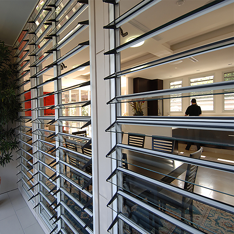 aluminium glass window shutters