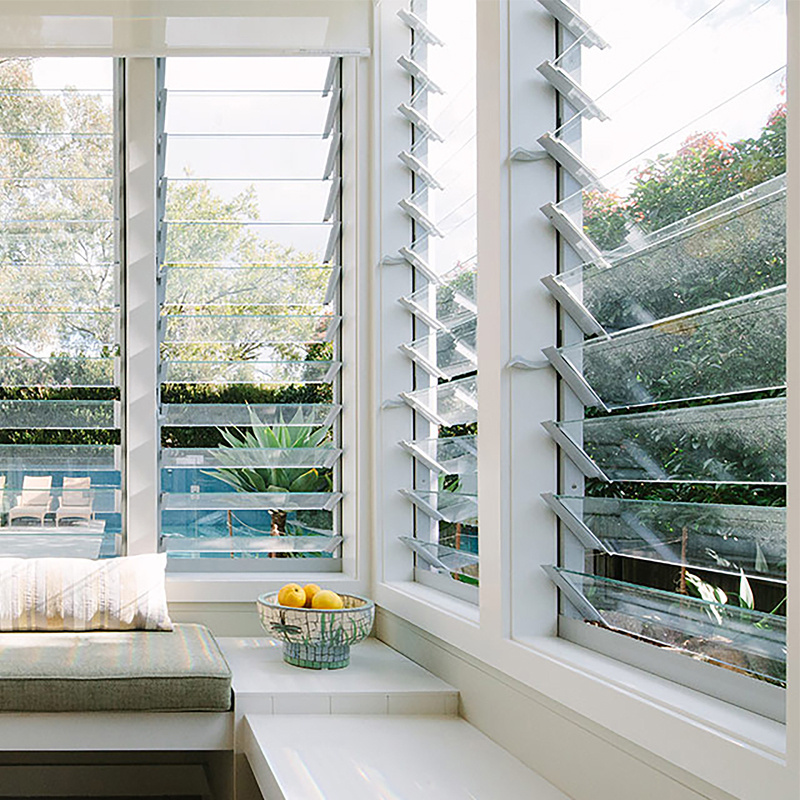 aluminium glass window shutters