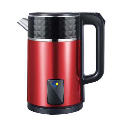 Stainless Steel Double Wall Electric Water Kettle Cool Touch Cordless Kettle with Overheating Protection