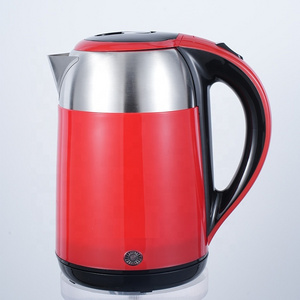 Stainless Steel Boiling Water Kettle Luxury Large capacity 2.0L Electric Plastic Kettle Red