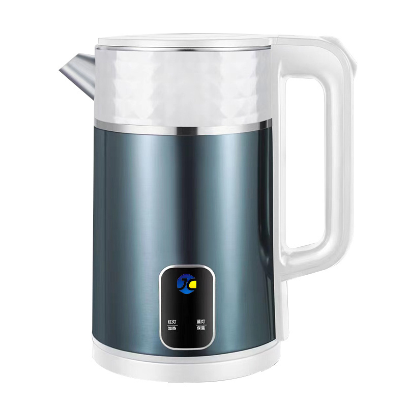 Stainless Steel Double Wall Electric Water Kettle Cool Touch Cordless Kettle with Overheating Protection