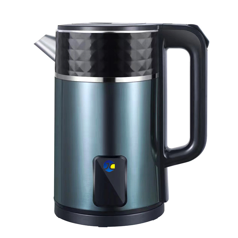 Stainless Steel Double Wall Electric Water Kettle Cool Touch Cordless Kettle with Overheating Protection