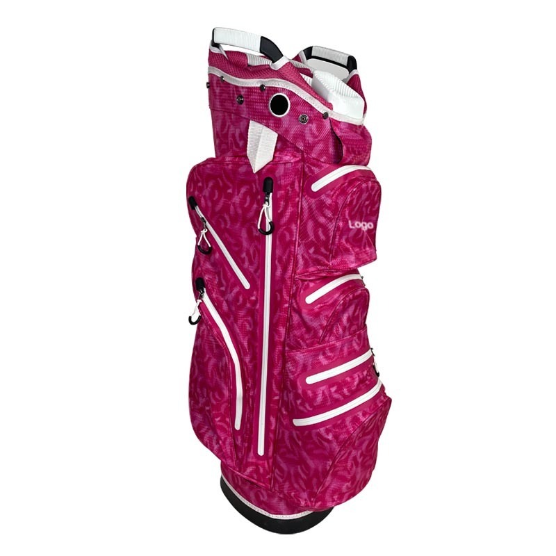 High Quality Golf Bag Tubes Dividers Custom Branded Ladies Nylon Pink Golf Cart Bags