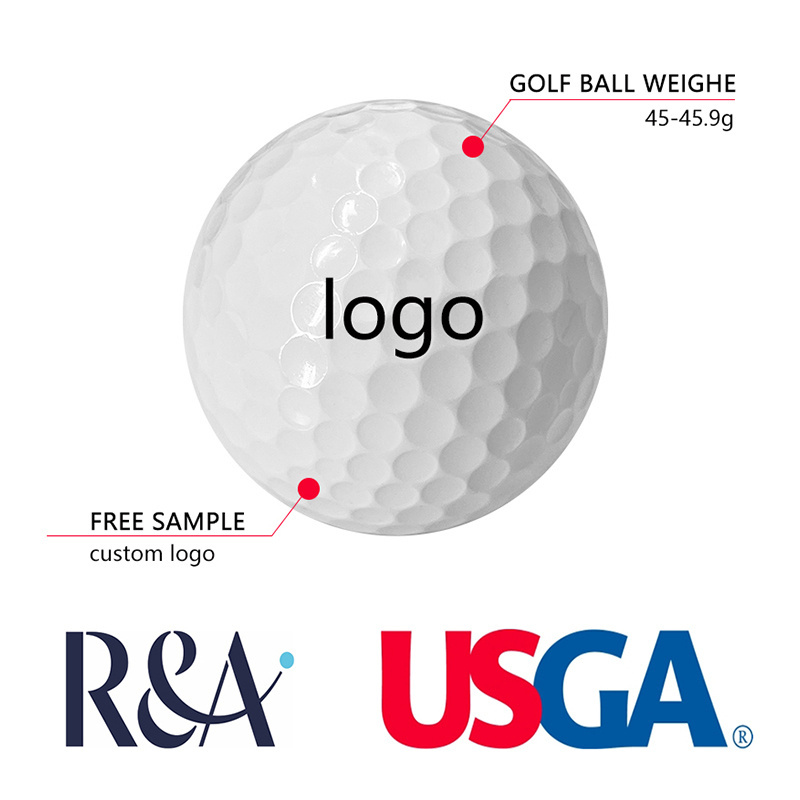 2 3 4 5 piece USGA conforming Custom Tournament Distant Soft Urethane Golf Ball