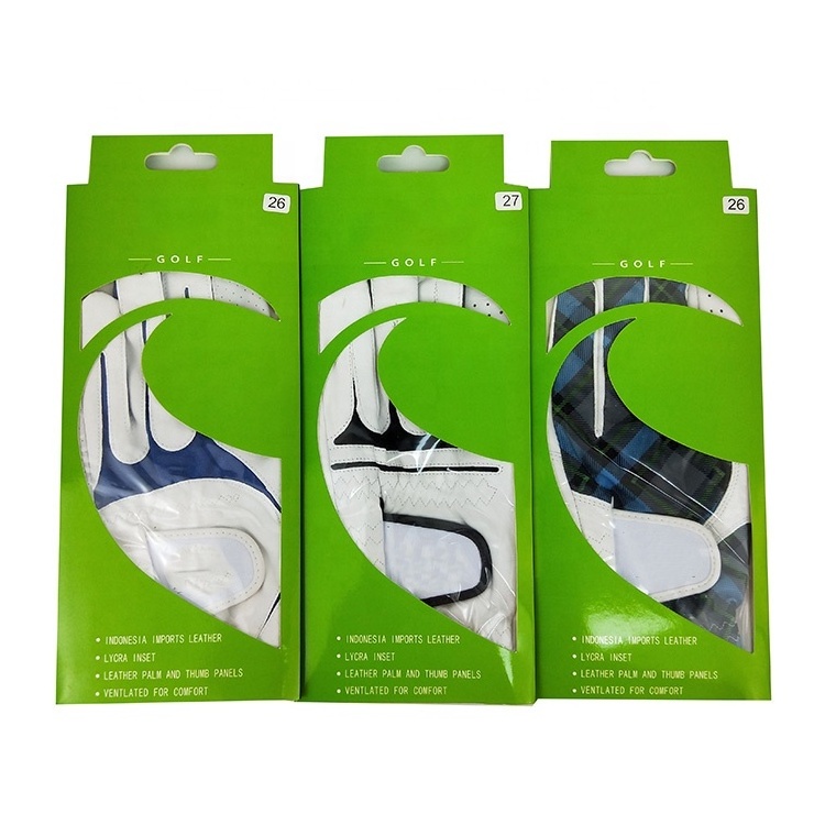 Hot Selling High Quality Custom Logo Golf Cover Soft Ventilate Cabretta Leather Golf Gloves