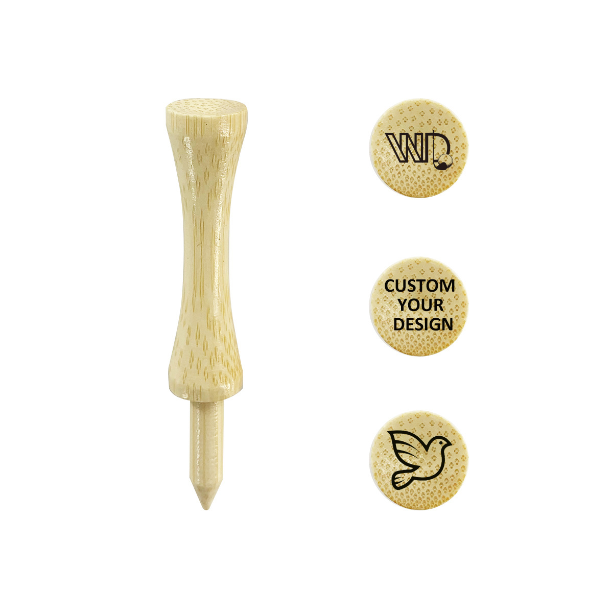 High Quality Wooden Castle Golf Tees 5 Different Sizes Customized