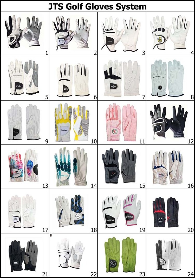 Hot Selling High Quality Custom Logo Golf Cover Soft Ventilate Cabretta Leather Golf Gloves