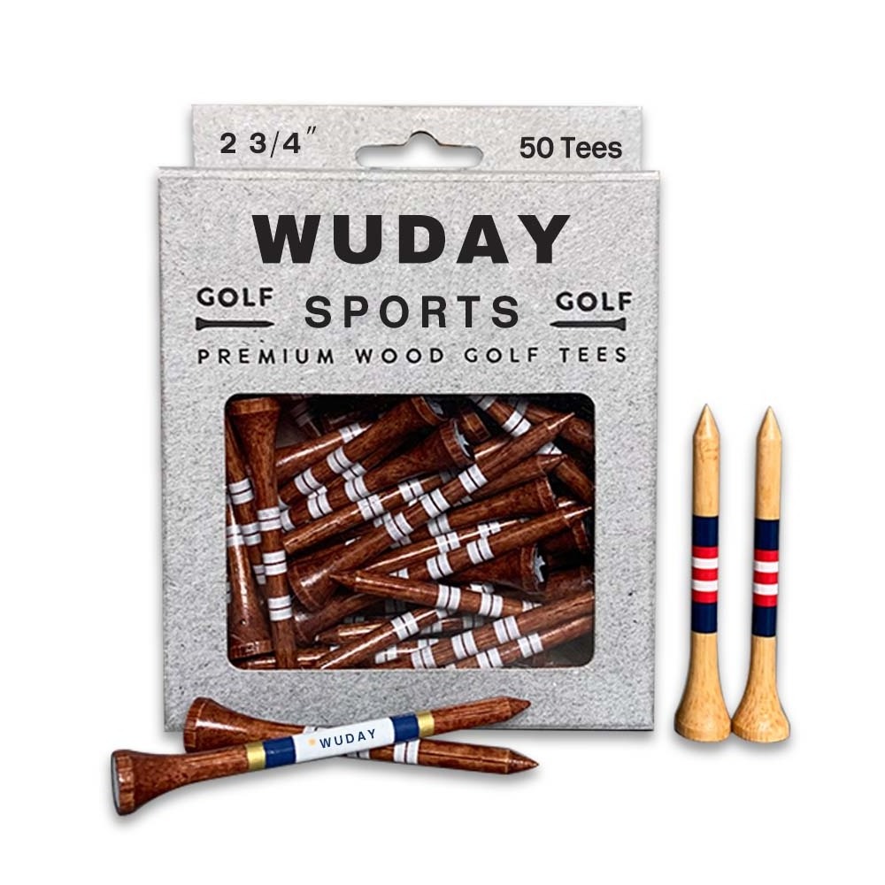 High Quality Custom Logo Printing Wooden Bamboo 70mm 83mm Golf Tees