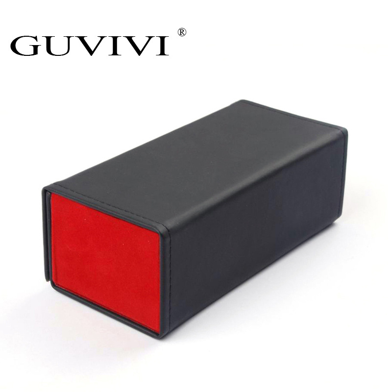 GUVIVI Sunglasses  Foldable sunglasses case  custom logo PU material custom logo sun glasses case  2019