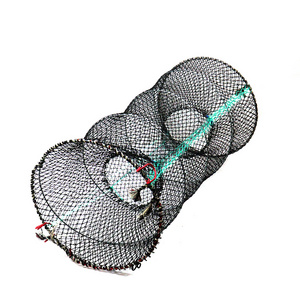 China galvanized steel cod pot Fishing Spring Fish Traps fish cage With stainless steel wire coil spring trap