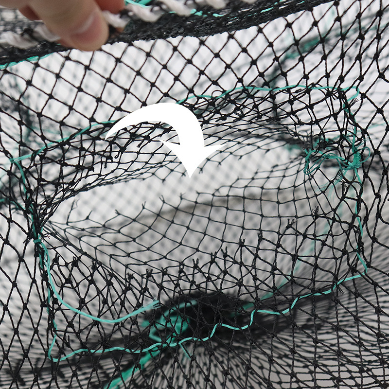 Round folding Crab cage Fishing Cage Spring Shoal Netting plastic coated frame Fishing crab trap