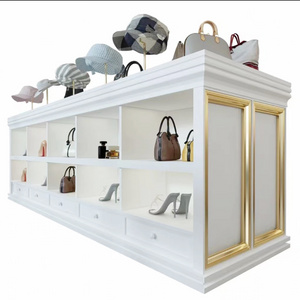 Gift shelf jewelry bag hat multi-purpose paint display rack can be customized modern simple shopping mall island cabinet