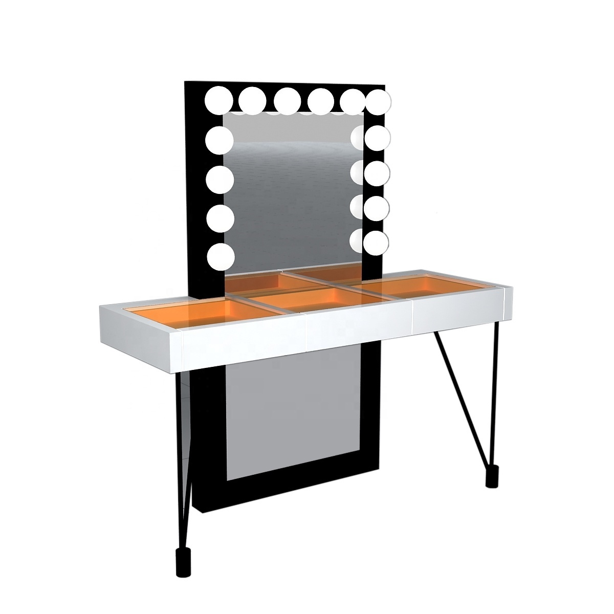 40*80*100 Customized Commercial Home Dressing Table with LED Bulbs