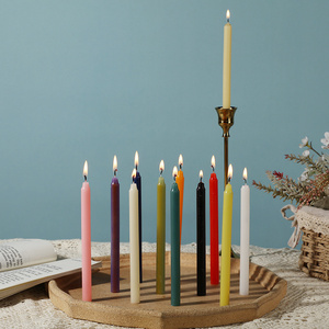 12 boxed color long pole candles wholesale household power outage emergency lighting candles