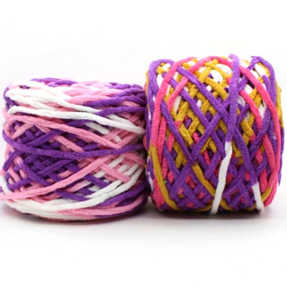 165g chunky chenille yarn ice yarn with free sample for knit blanket