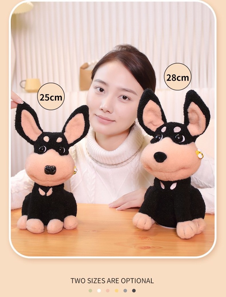 New High Quality Black Yellow Bee Dog Electric Plush Toys Kawaii Simulated Dog Toy Barking and Singing Puppy Christmas Dog Gift