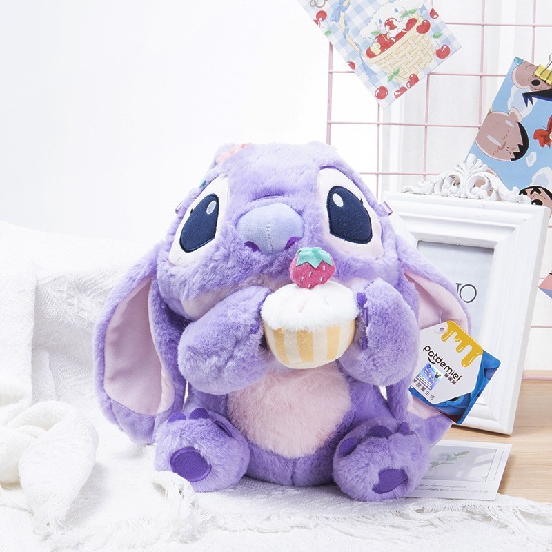 Top Selling Cartoon & Anime Stitch Plush Doll Toy Backpack Birthday Gift Student Plush Schoolbag Good Gift for Kids