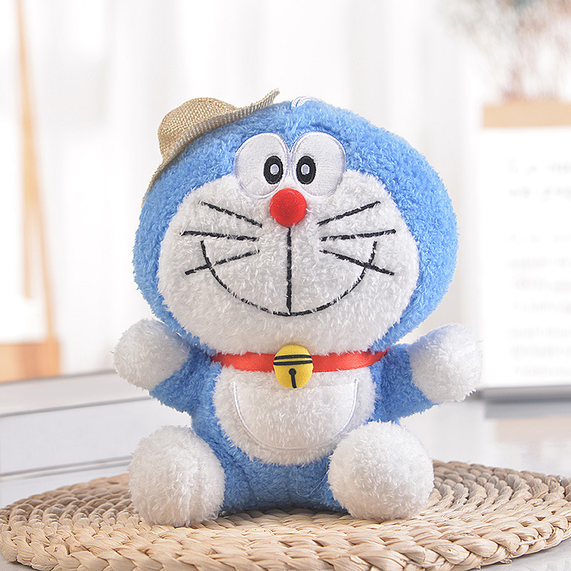 Wholesale Cartoon & Anime Peripherals Doraemon Couple Series Doll Blue Fat Robotic Cat Plush Toy Pillow Girl Birthday Gift