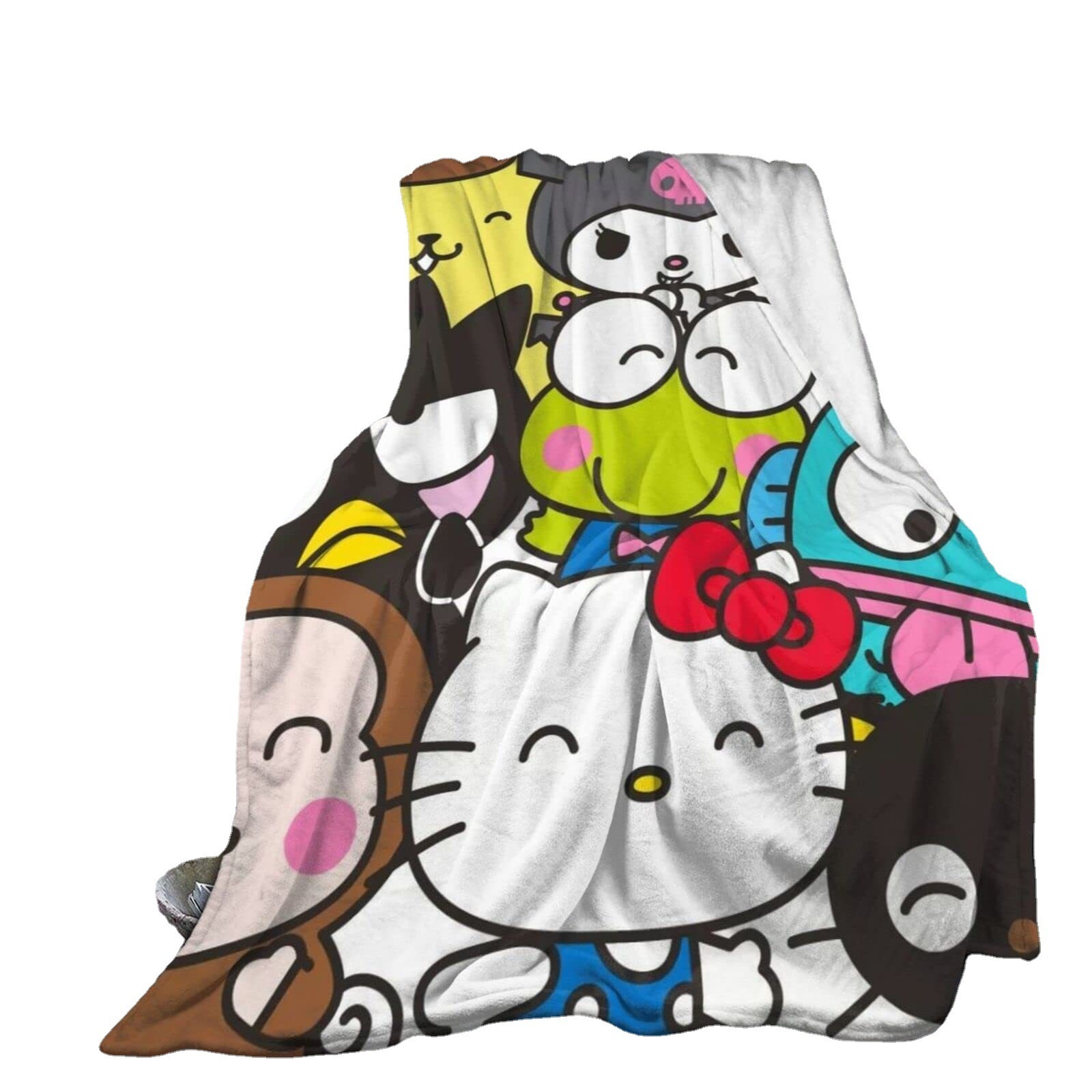 New DIY Blanket  Fleece Digital Printed 3D Photo White Sublimation Customize Kawaii Hallo Kitty Flannel Fleece Baby Blanket