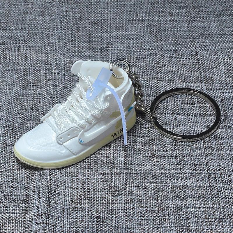 Highly Trend Pvc AJ1 3d Jordan1 4 Basketball Mini Shoe Sneaker Keychain  Sneaker Keyring